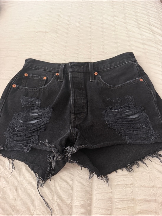 Levi's Pants - Levi's Black Distressed Cutoff Denim Shorts